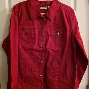 Stylish Red Denim Jacket for Women